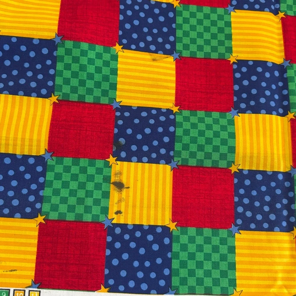 Vintage 90’s Cranston Fabric. DreamSpinners Colorful | Patchwork | 1 yd. | EUC